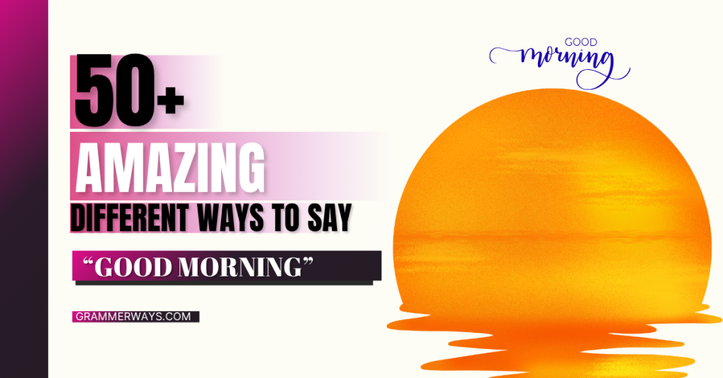 Good morning