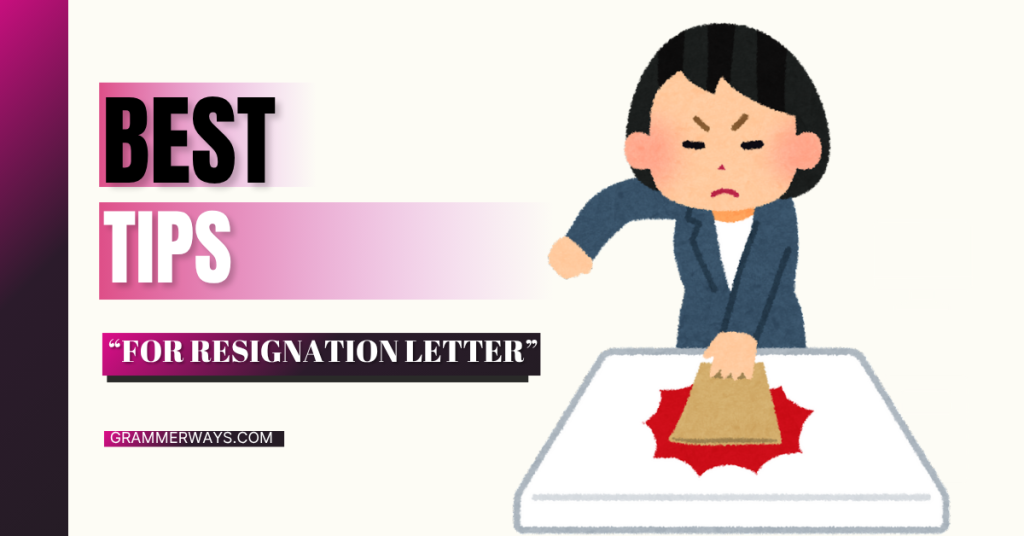 resignation letter