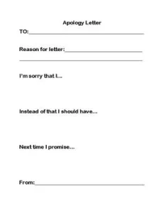 Apology Letter