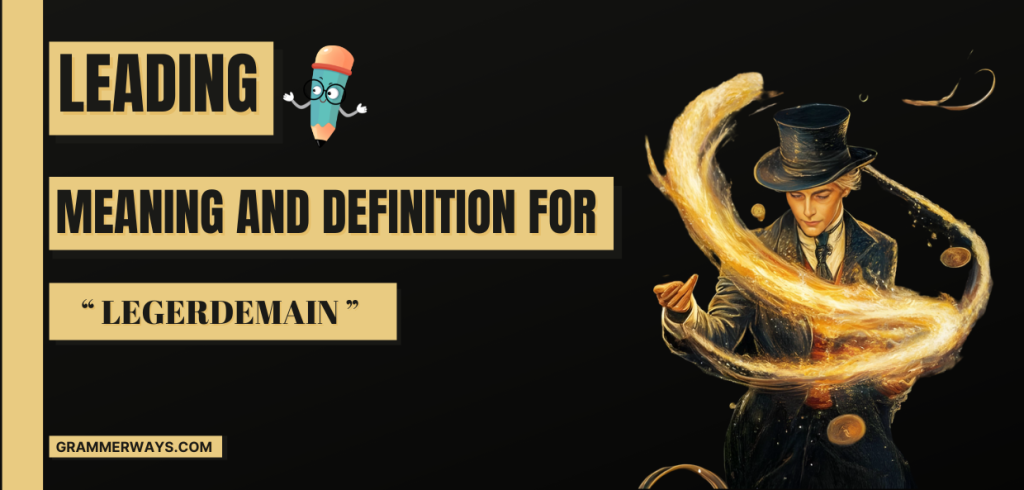 legerdemain definition